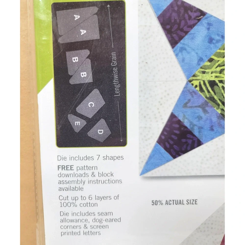 AccuQuilt GO! Priscilla Stripe 6 inch Finished Block Fabric Cutting Die‎ 55607